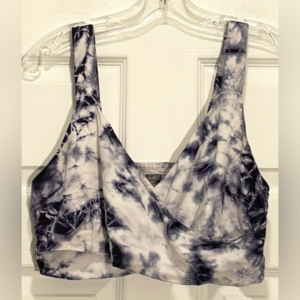 Aerie Blue & White Tie Dye Bra Top